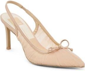 Dolce Vita Yela Slingback Pointed Toe Pump in Praline Tule at Nordstrom Rack, Size 10