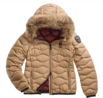 Blauer Quilted Fur-Trimmed Hooded Down Jacket