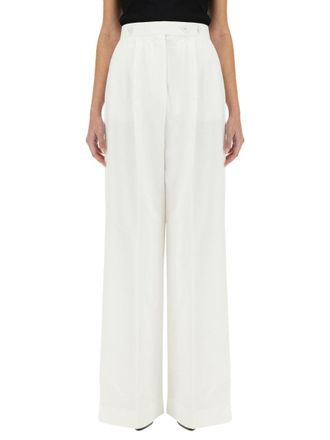 Givenchy Cotton Pleated Trousers - White