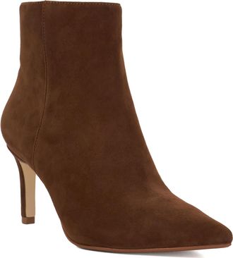 Dune London Womens Ladies Wf Obsessively - Wide Fit Pointed Toe Heel Ankle Boots - Tan Suede - Size UK 6