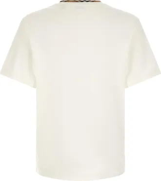 Burberry Check T-Shirt - White