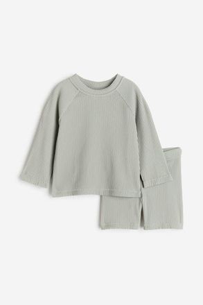 H&M Upf 50 Swim Set in Sage Green at Nordstrom, Size 9-12M
