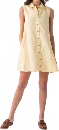 Elan Collared Button Up Dress In Vanilla