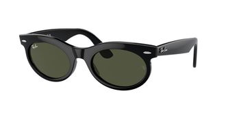 Ray-Ban RB2242F Wayfarer Oval Asian Fit 901/31 Mens Sunglasses Black Size 53