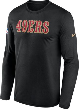 Nike San Francisco 49ers Rivalries Collection Sideline Legend Nike Mens Dri-FIT NFL Long-Sleeve T-Shirt in Black | 02TJ00A9B-X5L
