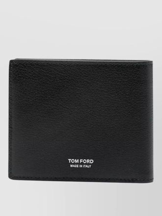 Tom Ford grain leather t line long bifold wallet