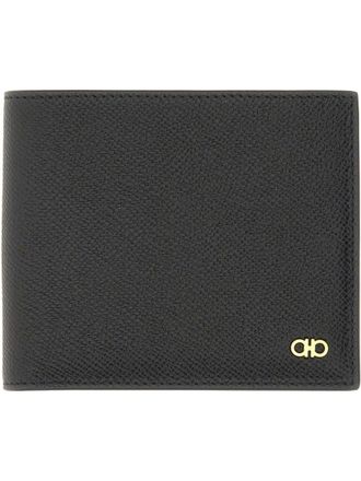Ferragamo Gancini Wallet With Textured Finish