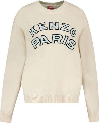 Kenzo Mens Rws Paris Sweatshirt Beige Cotton Sweatshirts