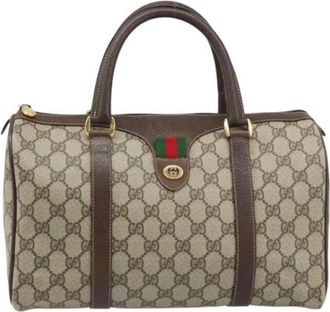 Gucci Pre-owned Handbag - Dames - Vintage Handtas - Bruin - ONE Size - Leer - Vintage