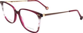 Carolina Herrera Womens 53 mm Burgundy Havana Eyeglasses