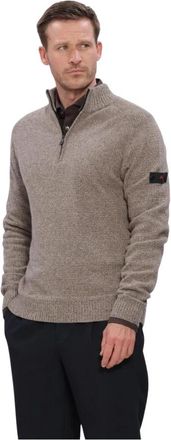 Peuterey Braille GRS 04 Half-zip Sweater - Heren - Truien - Beige - Maat: M Wol