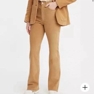Levi's Womens Ribcage Bootcut Corduroy Pants In Tan