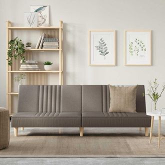 vidaXL Sof&aacute; Cama De Tela Gris Taupe Vidaxl