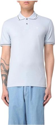 Emporio Armani Heren, Tops, Blauw, Maat: 2XL Piqué