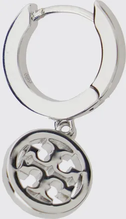 Tory Burch Orecchini pendenti a cerchio Icon con logo Double T e strass
