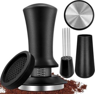 No Brand Prensador De Caf&eacute; De 51 Mm, Regulador De Presi&oacute;n, Juego De Prensador De Espresso Con Alfombrilla De Prensado, Acero Inoxidable 304, Prensador De Caf&eacute; 