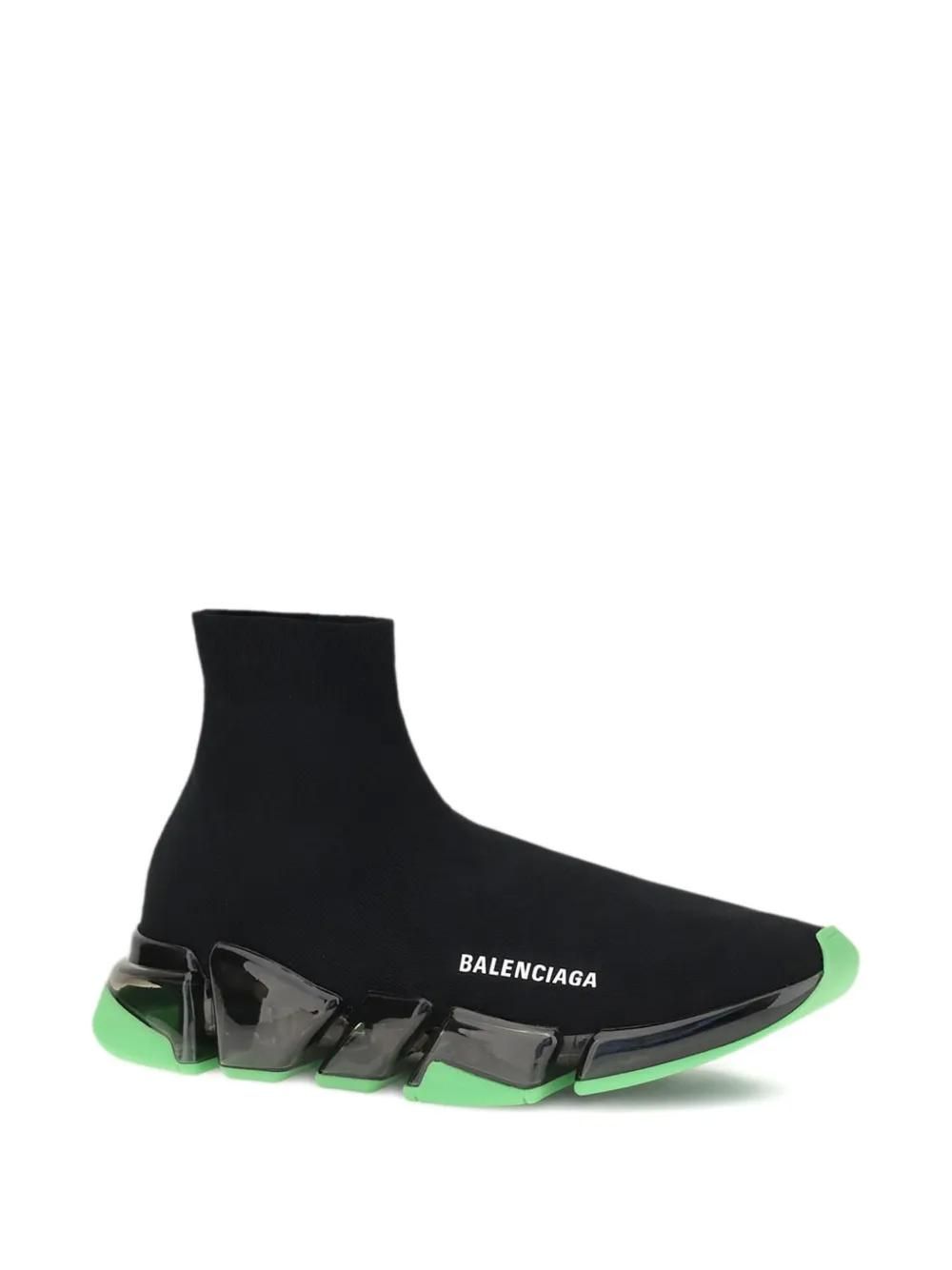 Balenciaga Sneakers a calzino con suola trasparente Nero da 850