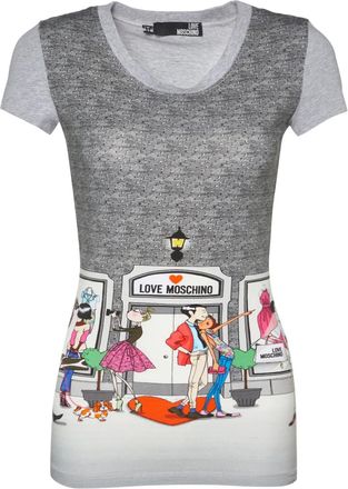 Moschino graphic-print T-shirt - Grey