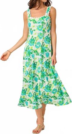Lilly Pulitzer Dwyer Midi Dress In White/monarch Rose