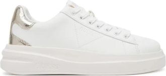 Guess Leren Sneakers Elbina - Dames - Sneakers - Wit - 40 EU - Leer - Schoenen