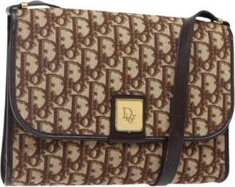 Dior Pre-owned Vintage Trotter Canvas Shoulder Bag - - Pre-owned - Donna - Marrone - ONE SIZE