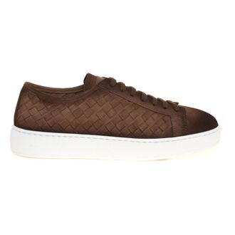 Santoni Woven Suede Sneaker - male - Santoni - Sneakers - Brown - 7 1/2 UK - Shoes