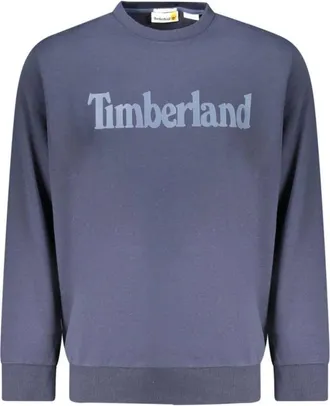 Timberland Hoodies & sweatvesten, Heren, Blauw, L, Katoen, Katoenen sweater met ronde hals