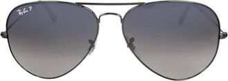 Ray-Ban Aviator Gradient Polarized Blue/Grey Pilot Unisex Sunglasses RB3025 004/78 62