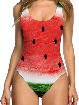 Generic One Piece Bathing Suit for Women Funny Swimsuits Tummy Control Athletic Swimming Suit Sexy Lingerie for Ladies UK High Waisted Swimming Costume Waterm