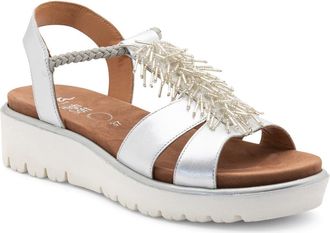 Ara Bristol Platform Sandal in Silver Metallic Leather at Nordstrom, Size 6-6.5Us