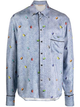 Romeo Hunte Camicia a righe - Blu