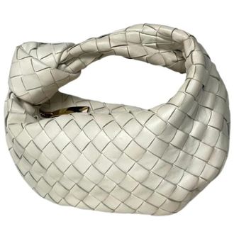 Bottega Veneta Pre-owned Intrecciato Schoudertas - Dames - Pre-owned - Wit - Maat: ONE Size Leer
