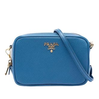 Prada Pre-owned Cross Body Bags, female, Blue, Size: ONE SIZE Pre-owned Vintage Crossbody Bag
