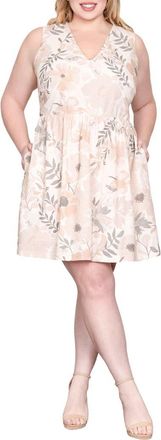 Standards & Practices Floral Sleeveless Dress in Earth Floral at Nordstrom, Size 22W