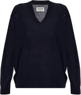 Zadig&Voltaire Truien & Vesten, Dames, Blauw, M, Kasjmier, Swyny Kasjmier Trui