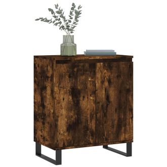 Berkfield Home Sideboard Smoked Oak 60x35x70 cm Engineered Wood in Brown | Size: 60 x 35 x 70 cm