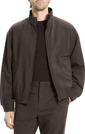 Theory Motion Wool Blend Reversible Jacket in Brownwood Melange at Nordstrom, Size Xx-Large