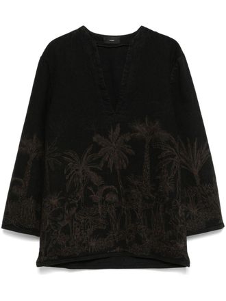 Alanui Blouse met print - Zwart