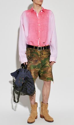 Dsquared2 Linen Shirt, Mens, Pink