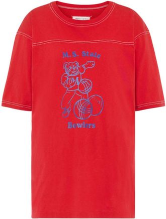 Maison Margiela Red Graphic Print T-Shirt