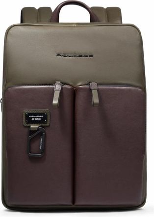 Piquadro Expandable- slim laptop and i Pad backpack with Rfid and shock-absorbing protection - Heren - Rugzakken - Groen - ONE Size - Tassen