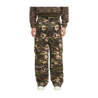 Andersson Bell Omkeerbare Gewatteerde Camouflage Cargo Broek - Heren - Wijde Broeken - Veelkleurig - L - Katoen - Broeken