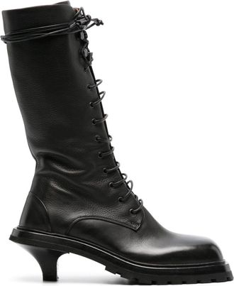 Marsèll 65mm Trillo lace-up boots - women - Calf Leather/Calf Leather/Rubber/Calf Leather - 37.5 - Black