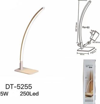 Trade Shop Trade Shop - Lampada Da Scrivania Led 5 Watt Lineare Curvo Design Moderno Per Tavolo Dt-5255