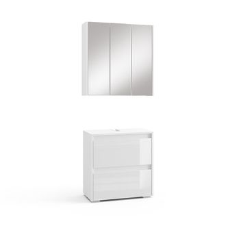 Vicco Conjunto De Muebles De Ba&ntilde;o Majest, Blanco, 2 Piezas