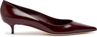 Jimmy Choo London Amelia 35 Glossed Leather Pumps - Brown