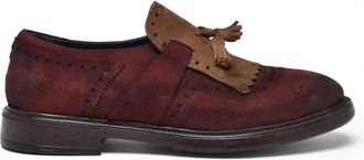 Botti Brown Suede Perforated Loafers