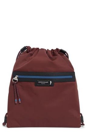Longchamp Green District Twill Backpack in Burgundy at Nordstrom Rack