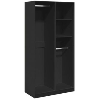 vidaXL Vidaxl - Armario De Madera Contrachapada Negro 100x50x200 Cm