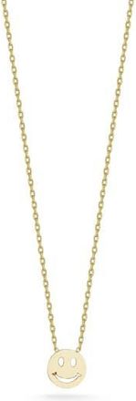 Ember Fine Jewelry Smiley Face Necklace in Gold at Nordstrom Rack